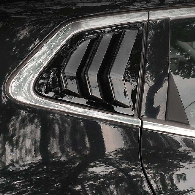 1 Pair Car Accessories ABS Black Rear Window Louver Shutter Cover Trim for J11 2015-2021