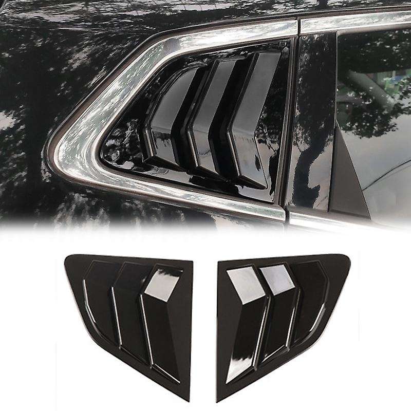 1 Pair Car Accessories ABS Black Rear Window Louver Shutter Cover Trim for J11 2015-2021