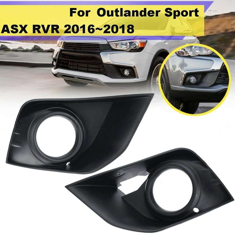 1 Pair Car Bumper Fog Light Lamp Frame Cover for Sport ASX 2016 2017 2018
