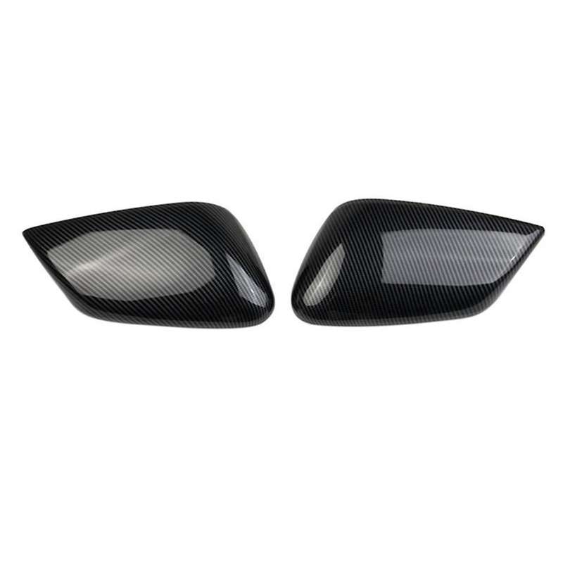 1 Pair Car Carbon Fiber Rearview Mirror Covers Side Wing Mirror Cap for Ev6 2021 2022 Lhd