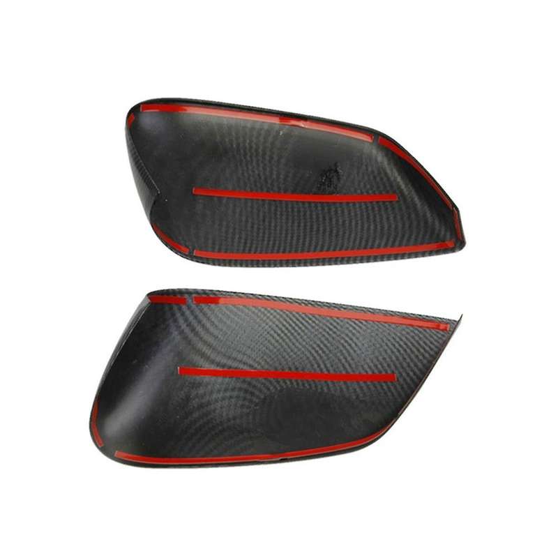 1 Pair Car Carbon Fiber Rearview Mirror Covers Side Wing Mirror Cap for Ev6 2021 2022 Lhd