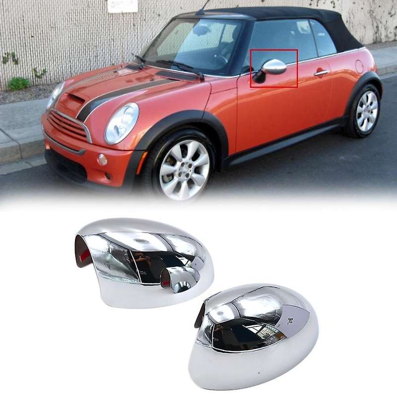 1 Pair Car Chrome Rearvier Mirror Cover Door Wing Mirror Cap ABS Plastic for - 2001-2006