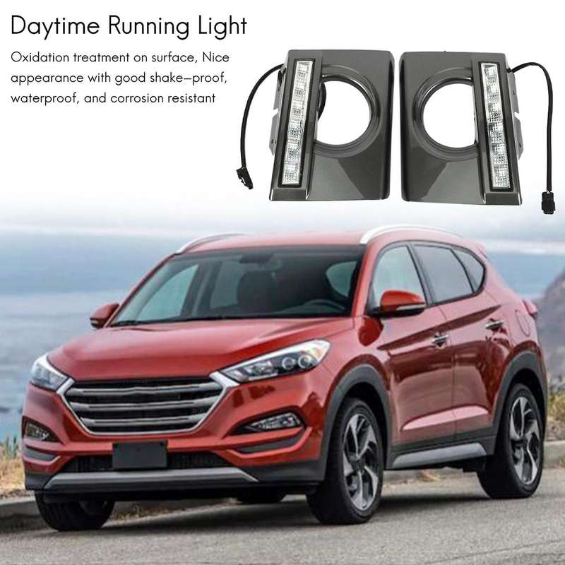 1 Pair Car Daytime Running Light DRL LED Daylight Fog Lamp Cover for 2005-2009