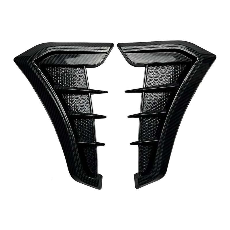 1 Pair Car Carbon Fiber Decorative Car Sticker Decoration for Modifying the Sides of Air Outlet Fen
