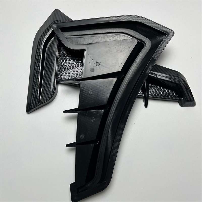 1 Pair Car Carbon Fiber Decorative Car Sticker Decoration for Modifying the Sides of Air Outlet Fen