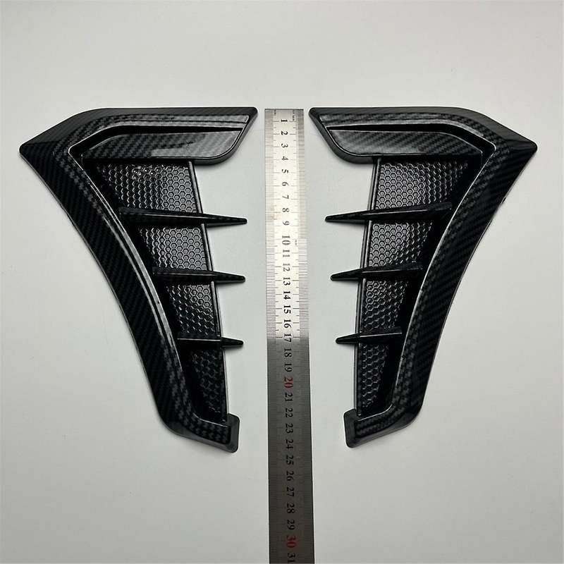 1 Pair Car Carbon Fiber Decorative Car Sticker Decoration for Modifying the Sides of Air Outlet Fen