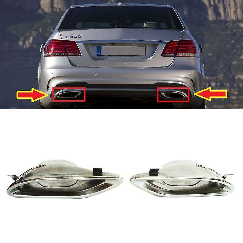 1 Pair Car Exhaust Tip Decoration Outdoor for W212 A2124902727 A2124902827