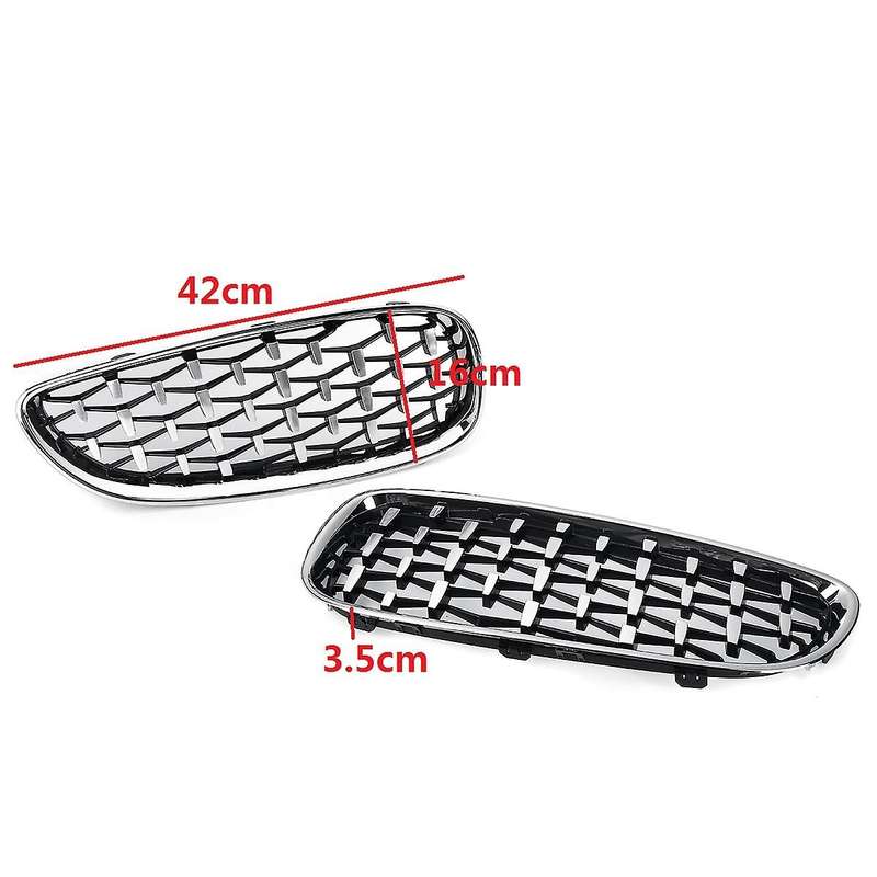 1 Pair Car Decoration Front Bumper Diamond Grille Kidney Grill for - Z4 E89 2009-2016