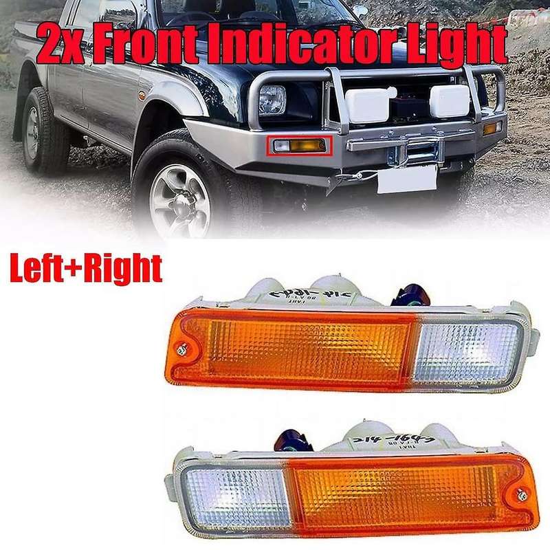 1 Pair Car Front Bumper Fog Light Bar Lamp Indicator Blinker Lights for Triton Ute Series 1 2 3 1091