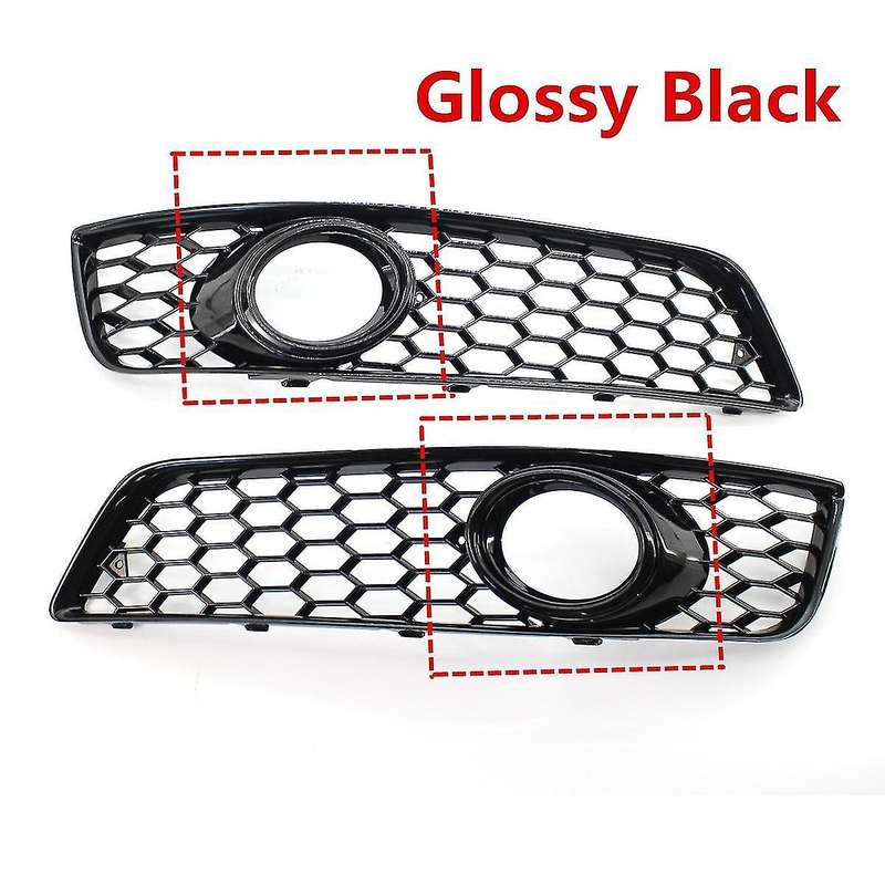 1 Pair Car Front Bumper Fog Light Mesh Grille for A3 8p 2009-2013 8p0807682d Fog Lamp Honeycomb Gril