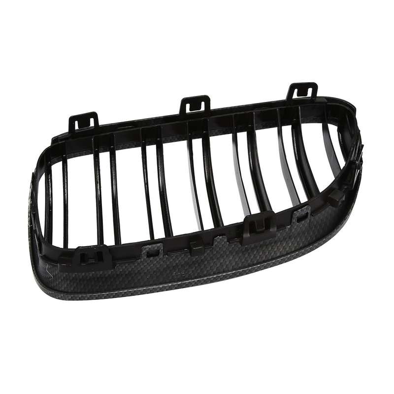 1 Pair Car Front Bumper Carbon Fiber Pattern Hood Kidney Sport Grilles for- 3 Series E92 Coupe 2010-