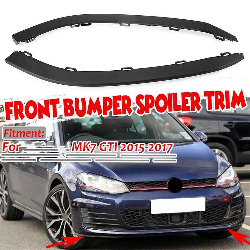 1 Pair Car Front Bumper Lip Lower Spoiler Valance Trim for Golf Mk7 2015 - 2017 5gg8059039b9, 5gg805