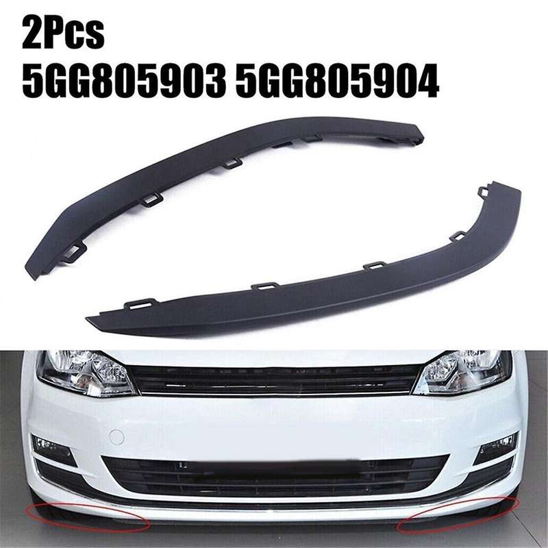 1 Pair Car Front Bumper Spoiler Molding Trim for Golf Mk7 2013-2017 Bumper Guards 5gg805903 5gg80590