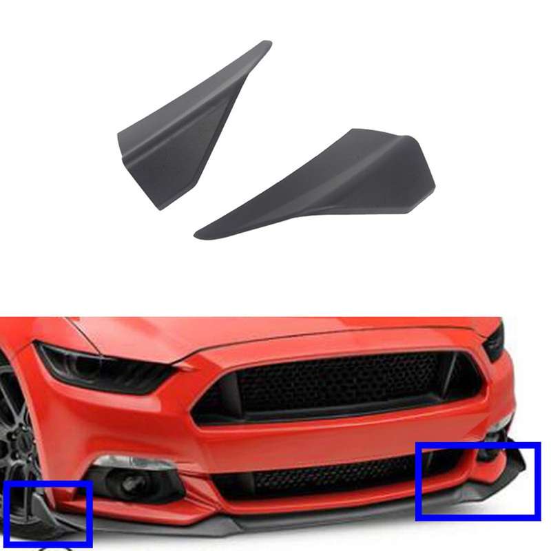 1 Pair Car Front Bumper Splitter Lip Chin Spoiler Diffuser Winglets Protector for 2015-2017 for for