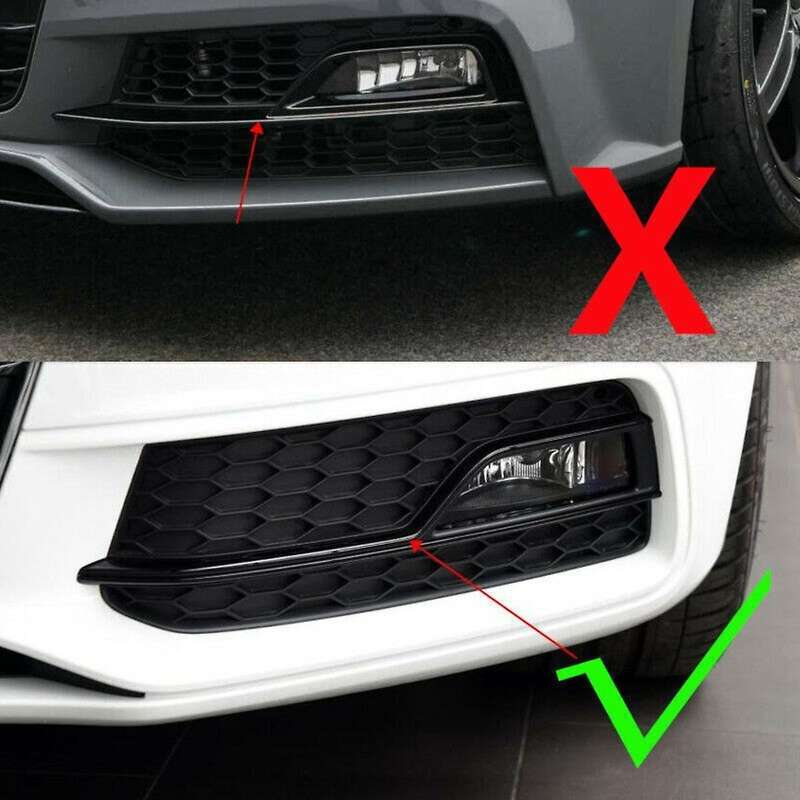 1 Pair Car Front Bumper Mesh Fog Light Cover Honeycomb Grill Grille Cover for S5 A5 S-Lines 2013-20