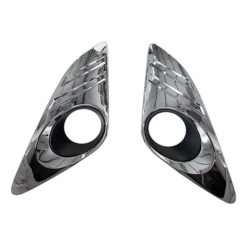 1 Pair Car Front Fog Light Trim Cover Chrome Fog Lamp Frame Decoration LH&RH for LE 2012-2014