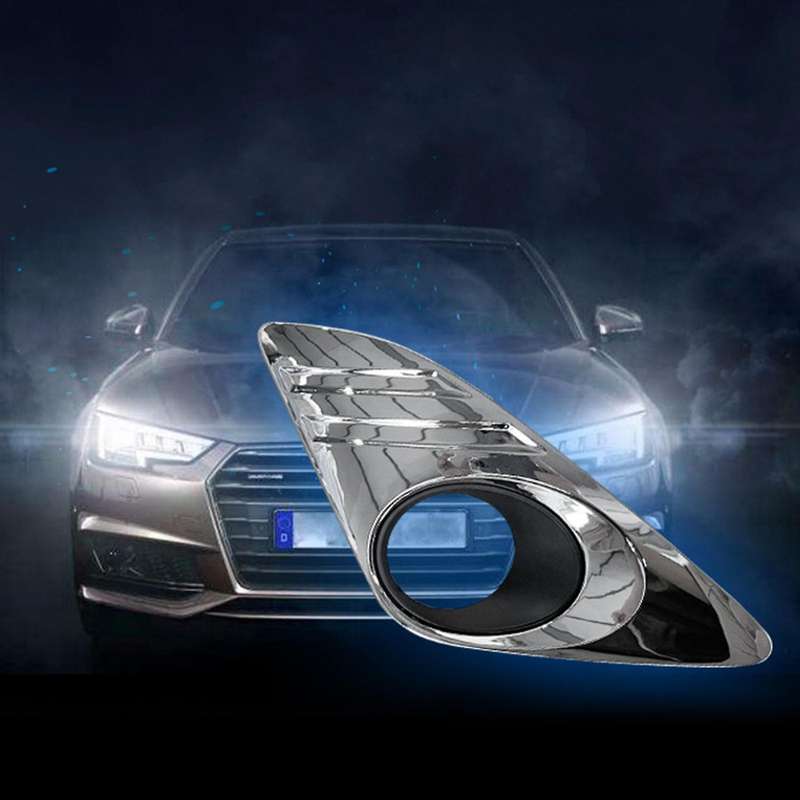 1 Pair Car Front Fog Light Trim Cover Chrome Fog Lamp Frame Decoration LH&RH for LE 2012-2014