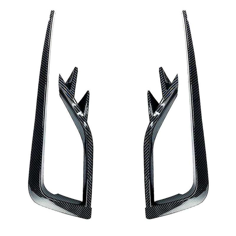 1 Pair Car Front Fog Lamp Eyebrow Wind Knife Eyelid Cover Frame for Golf MK7.5 2017-2020 Fog Light E