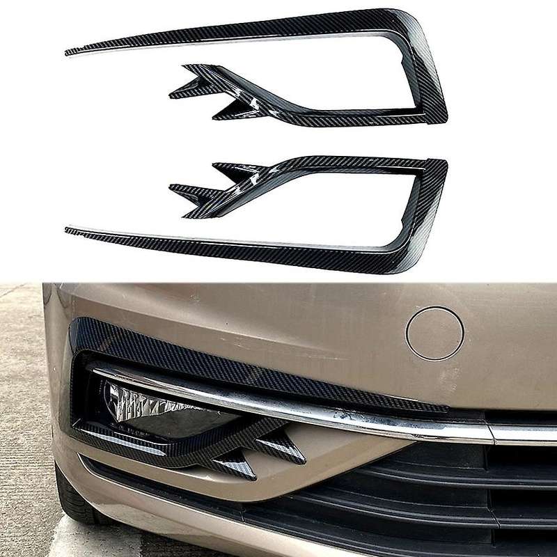 1 Pair Car Front Fog Lamp Eyebrow Wind Knife Eyelid Cover Frame for Golf MK7.5 2017-2020 Fog Light E