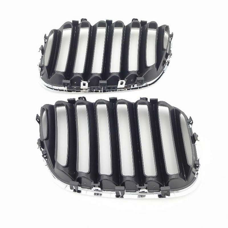 1 Pair Car Front Hood Bumper Kindey Grille Grill for X5 E53 2004-2006 51137113733