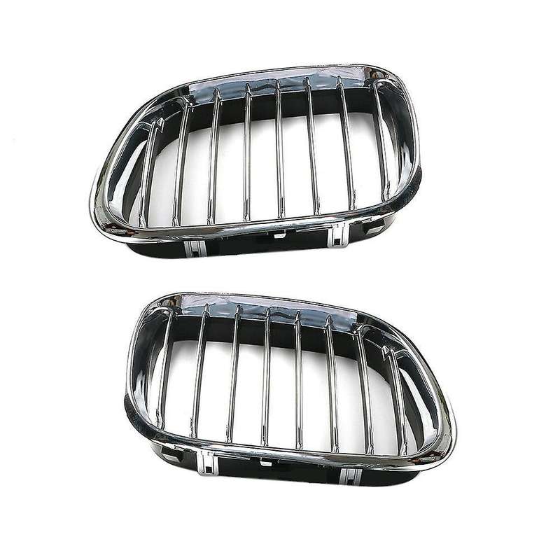 1 Pair Car Front Hood Bumper Kindey Grille Grill for- X5 E53 2000-2003 51138250051 51138250052