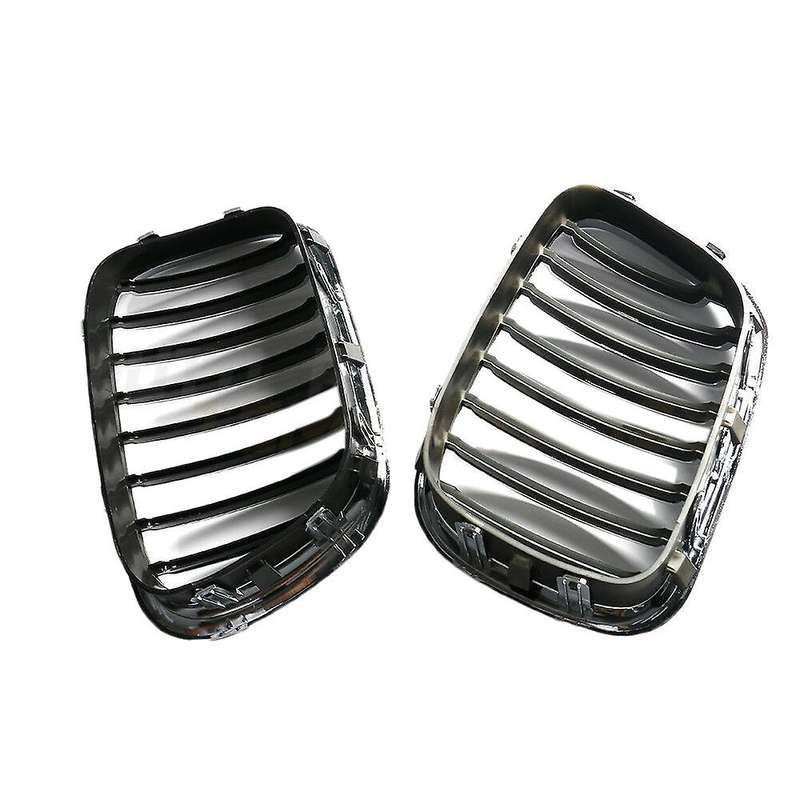 1 Pair Car Front Hood Bumper Kindey Grille Grill for- X5 E53 2000-2003 51138250051 51138250052