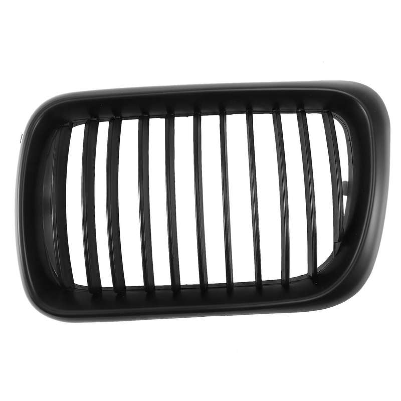 1 Pair Car Grilles Mesh Matte Black Front Grill 51138122237 51138195152 for 3 Series E36 97-99