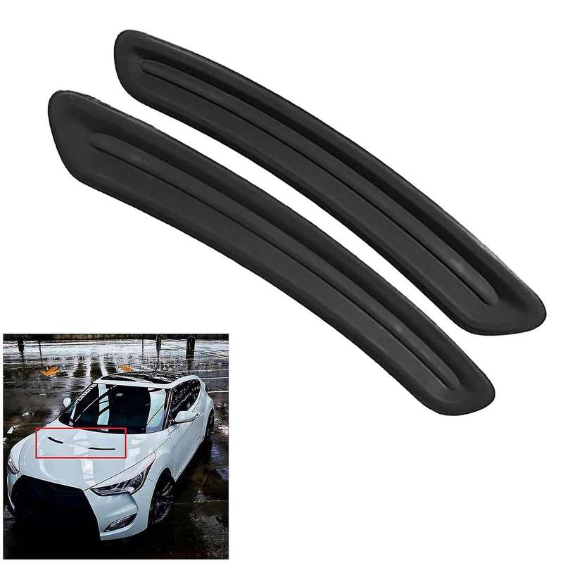 1 Pair Car Front Hood Bonnet Vents Air Outlet Cover Trim for 2011-2017