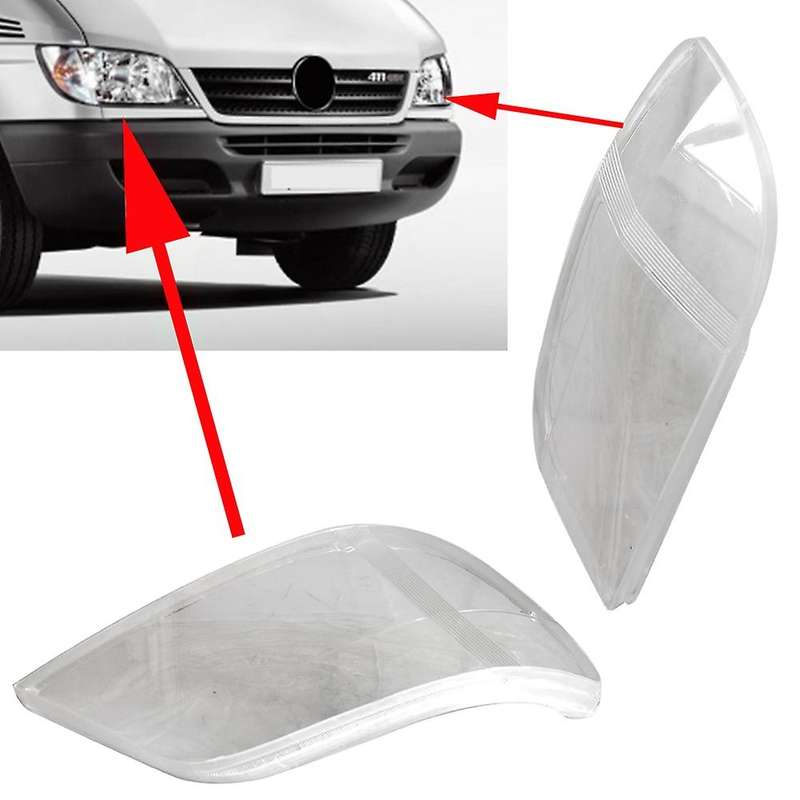 1 Pair Car Headlight Clear Light Cover for Sprinter 901 9018202661 9018202761