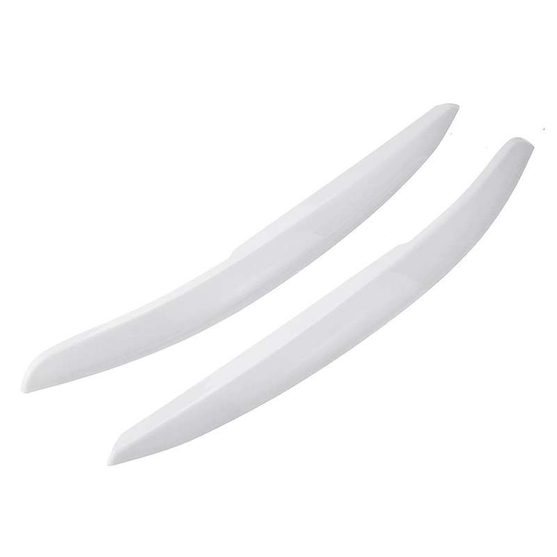 1 Pair Car Headlights Eyelids Eyebrow ABS Trim Stickers Cover for - MK5 2011-2018 Accessory White