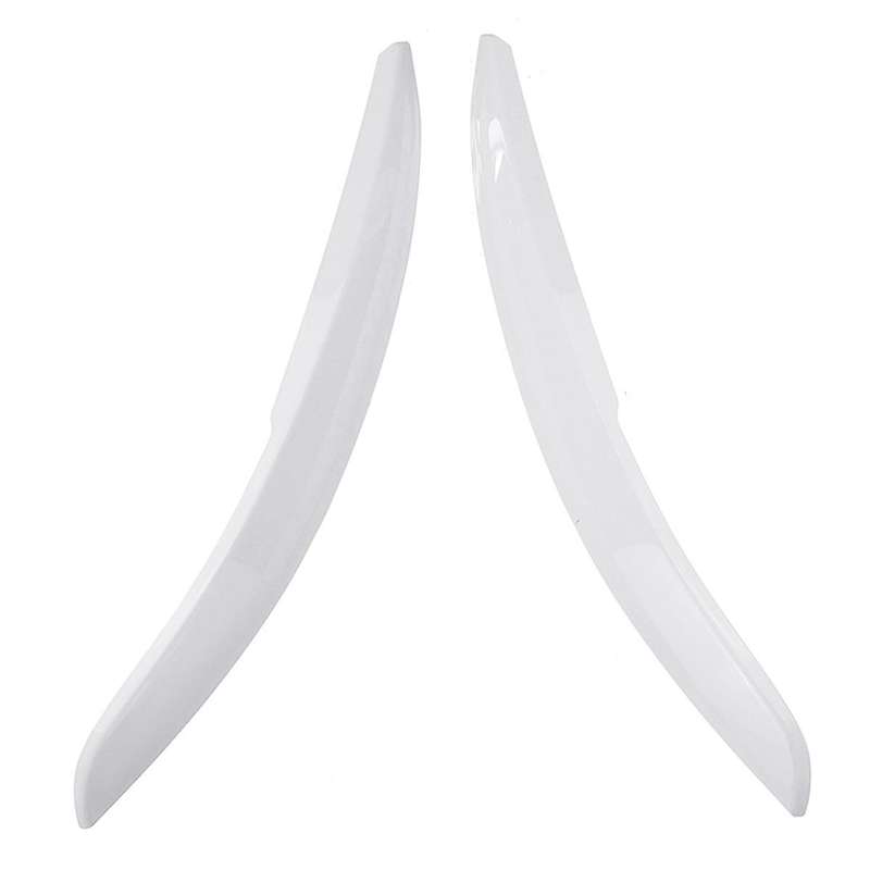 1 Pair Car Headlights Eyelids Eyebrow ABS Trim Stickers Cover for - MK5 2011-2018 Accessory White