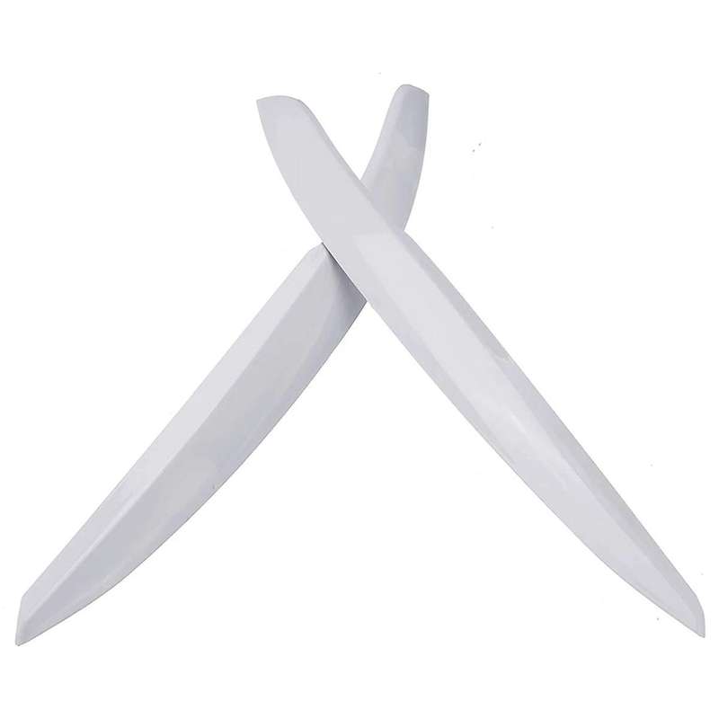 1 Pair Car Headlights Eyelids Eyebrow ABS Trim Stickers Cover for - MK5 2011-2018 Accessory White