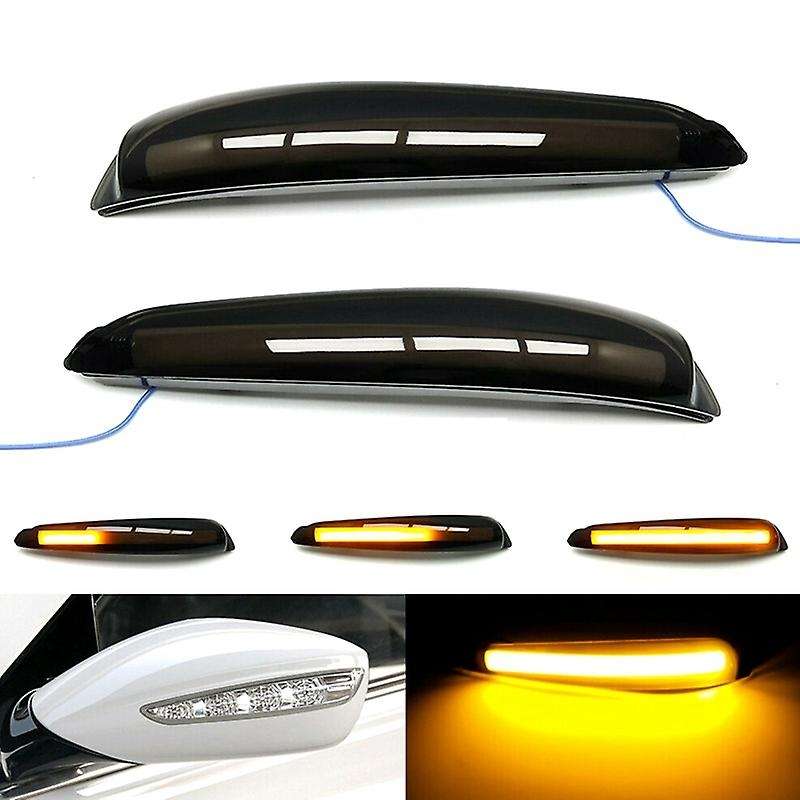 1 Pair Car LED Dynamic Turn Signal Light Side Wing Rearview Mirror Indicator Lamp for I45 2011-2014