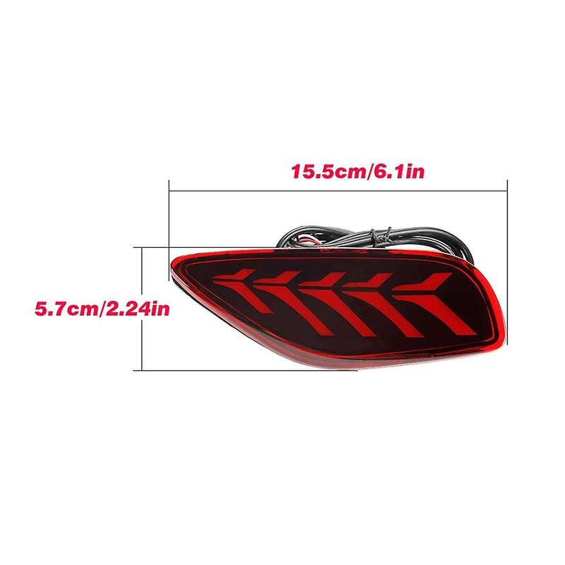 1 Pair Car LED Turn Signal Reflector Tail Light Rear Bumper Light Rear Fog Lamp Brake Light for Selt