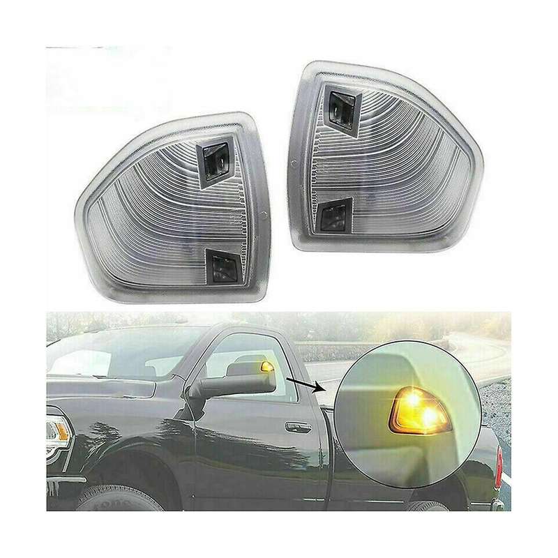 1 Pair Car LH+RH Outside Mirror Turn Signal for RAM 1500 2500 3500 LED Signal Light 68087234AA 68302