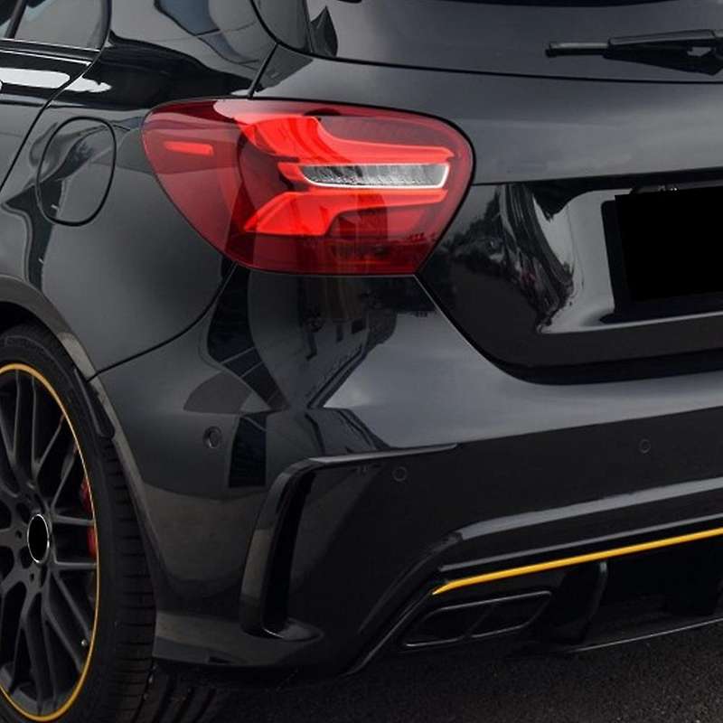 1 Pair Car Rear Bumper Splitter Spoilers Canard for for W176 A200 A250 A45 AMG 2013-2016