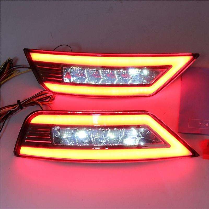 1 Pair Car Rear Bumper Daytime Running Light DRL LED Brake Reflector Tail Light Fog Lamp for 2013-20