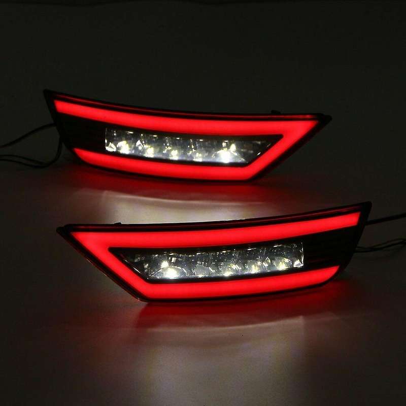 1 Pair Car Rear Bumper Daytime Running Light DRL LED Brake Reflector Tail Light Fog Lamp for 2013-20