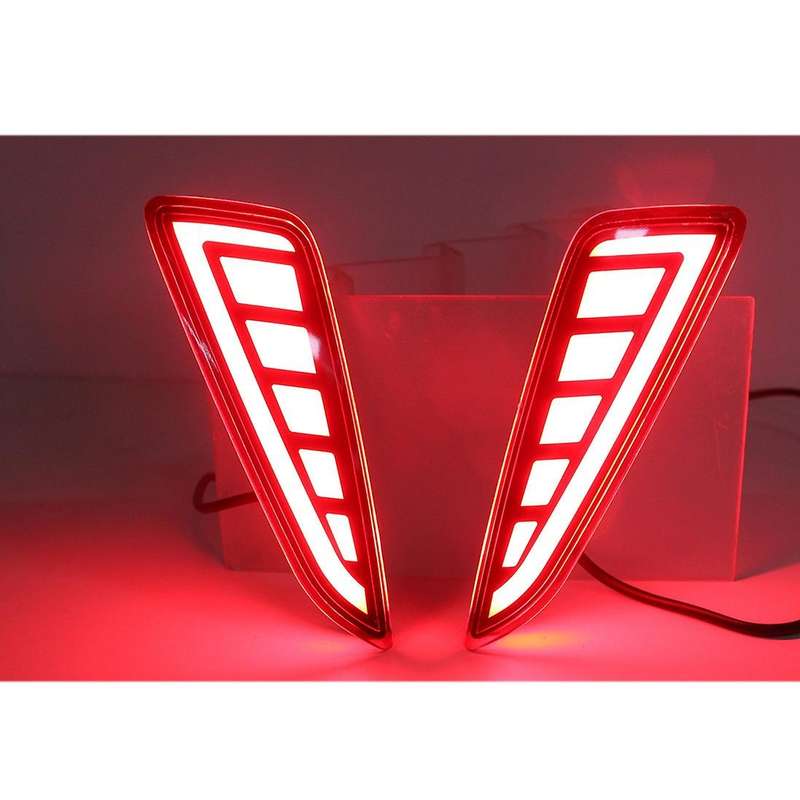 1 Pair Car Rear Fog Lights Led Drl Bumper Light for C- 2016 - 2018