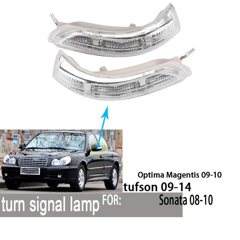 1 Pair Car Rear View Mirror Light Turn Signal Lamps for 2008-2010