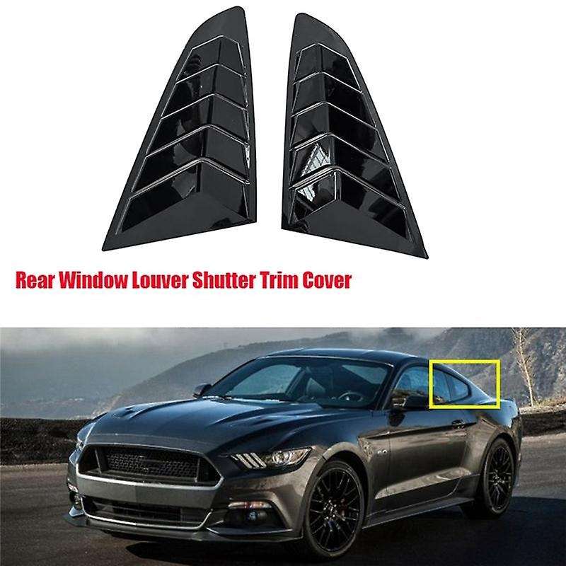 1 Pair Car Rear Window Louver Shutter Trim Cover for 2015-2023 Side Louver Air Vent Scoops Spoiler S