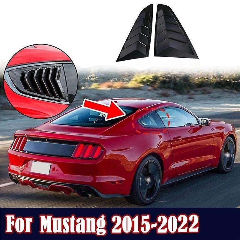 1 Pair Car Rear Window Louver Shutter Trim Cover for 2015-2023 Side Louver Air Vent Scoops Spoiler S