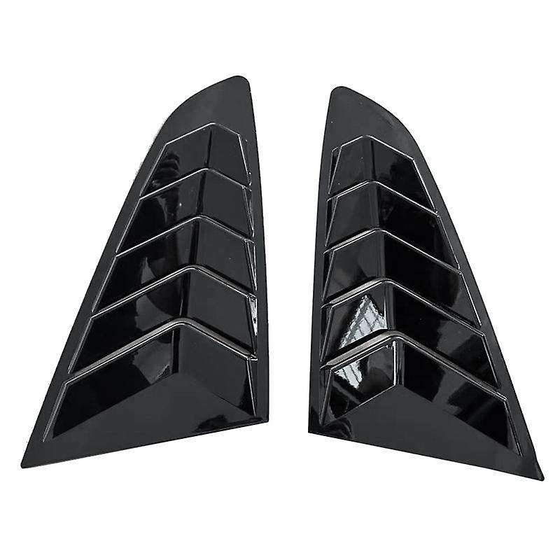 1 Pair Car Rear Window Louver Shutter Trim Cover for 2015-2023 Side Louver Air Vent Scoops Spoiler S