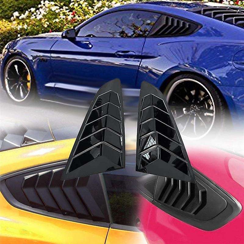 1 Pair Car Rear Window Louver Shutter Trim Cover for 2015-2023 Side Louver Air Vent Scoops Spoiler S