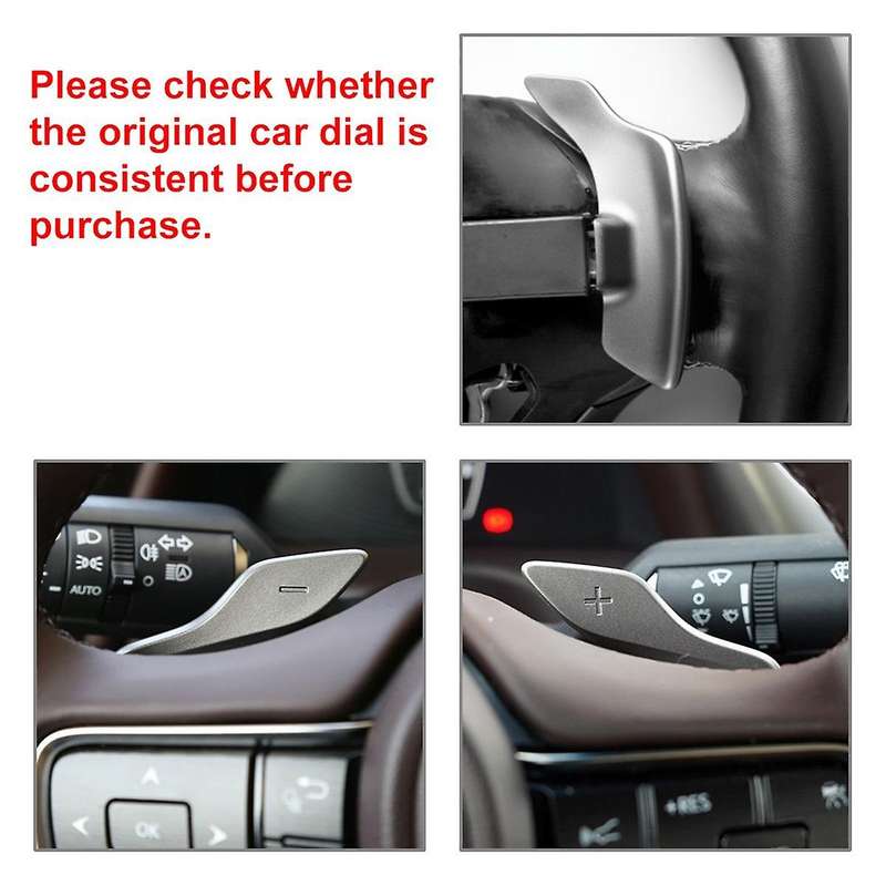1 Pair Car Steering Wheel Shift Paddle Shifter Extension for Es200 Es260 Es300h 2018-2021
