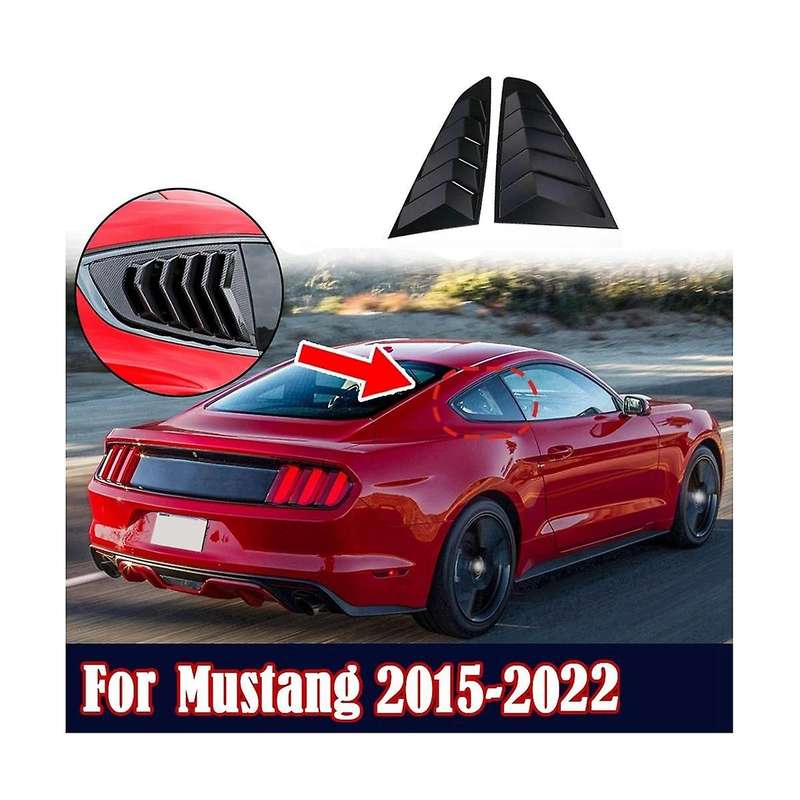 1 Pair Car Rear Window Louver Shutter Trim Cover for 2015-2023 Side Louver Scoops Spoiler Shade