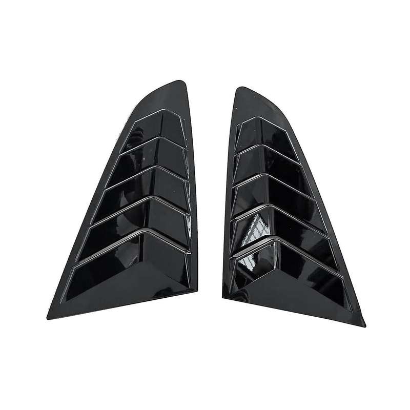 1 Pair Car Rear Window Louver Shutter Trim Cover for 2015-2023 Side Louver Scoops Spoiler Shade