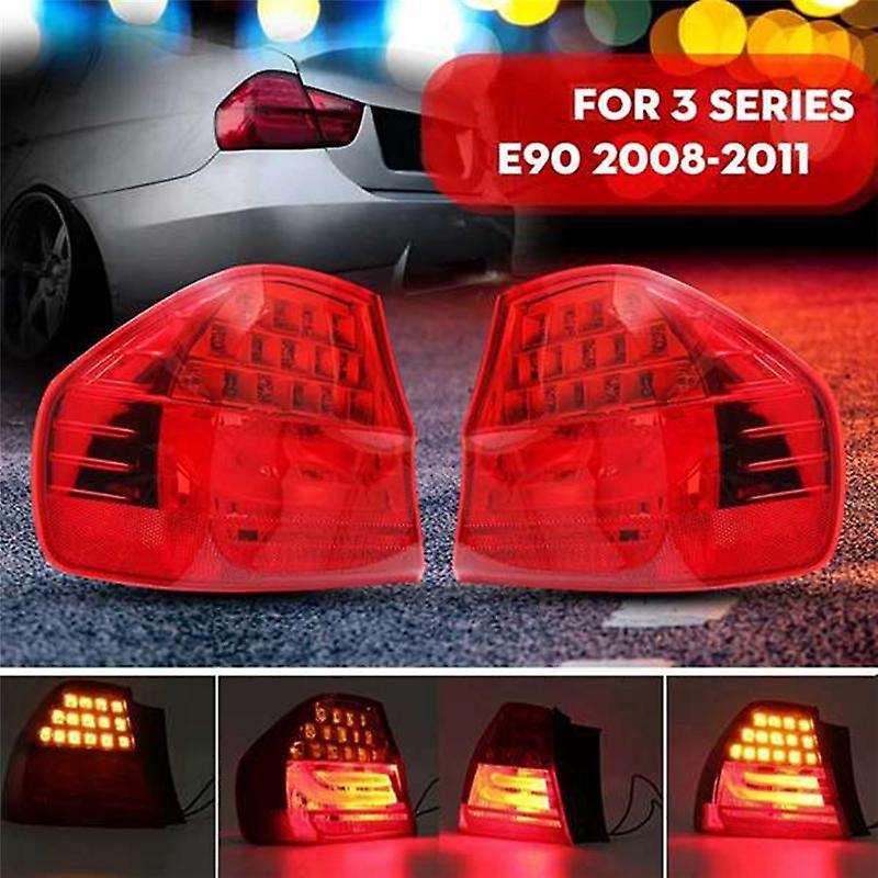 1 Pair Car Tail Light Rear Lamp Brake Light for E90 3 Series 2008 2009 2010 2011 63217289425 6321728