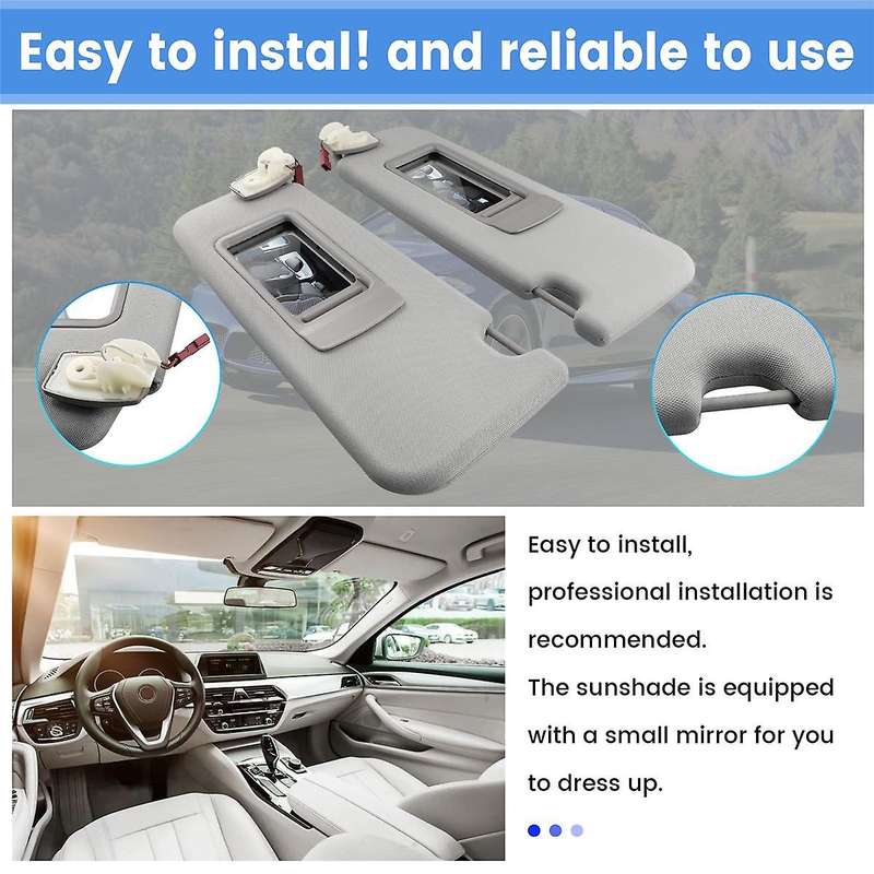 1 Pair Car Sun Visors for 5 SERIES F10 F11 F18 2011-2015 51167248855 51167248856