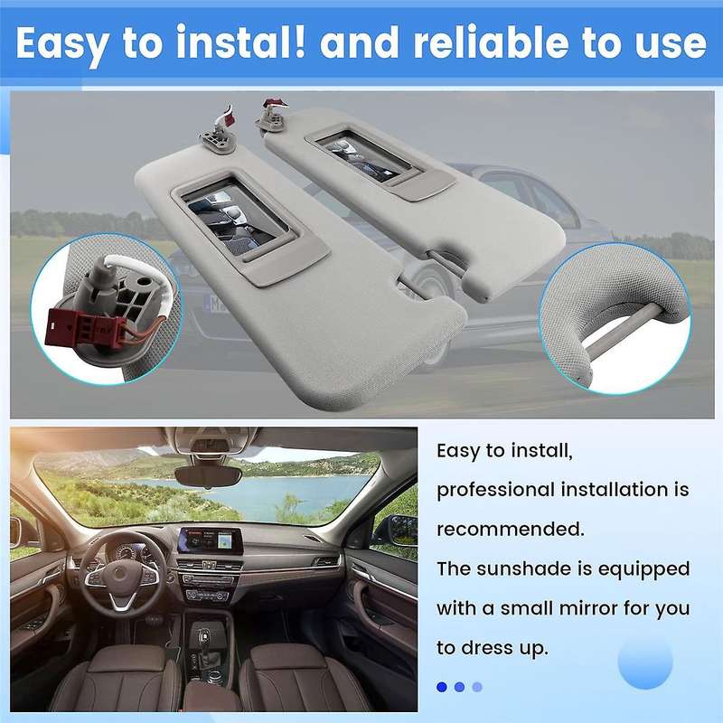 1 Pair Car Sun Visors for 3 SERIES E90 E91 X1 E84 51167252007/51167252008